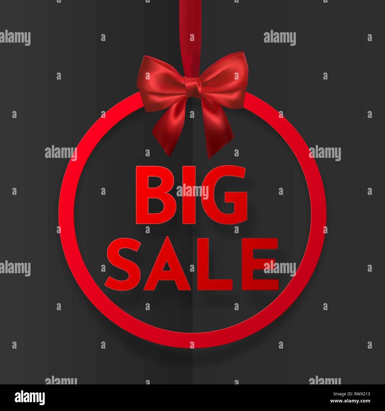 Big Sale Bright Holiday Round Frame Banner Hanging With Red
