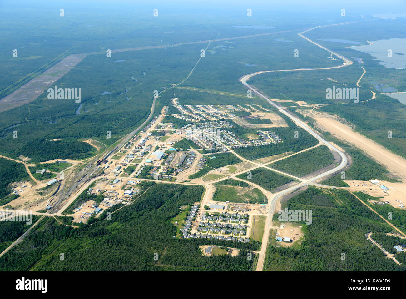 aerial, Gillam, Manitoba Stock Photo - Alamy