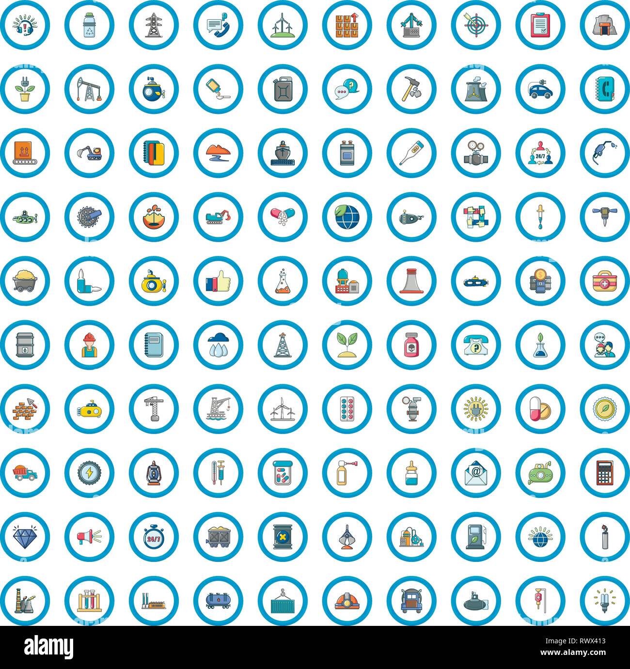 100 development icons set, cartoon style Stock Vector Image & Art - Alamy