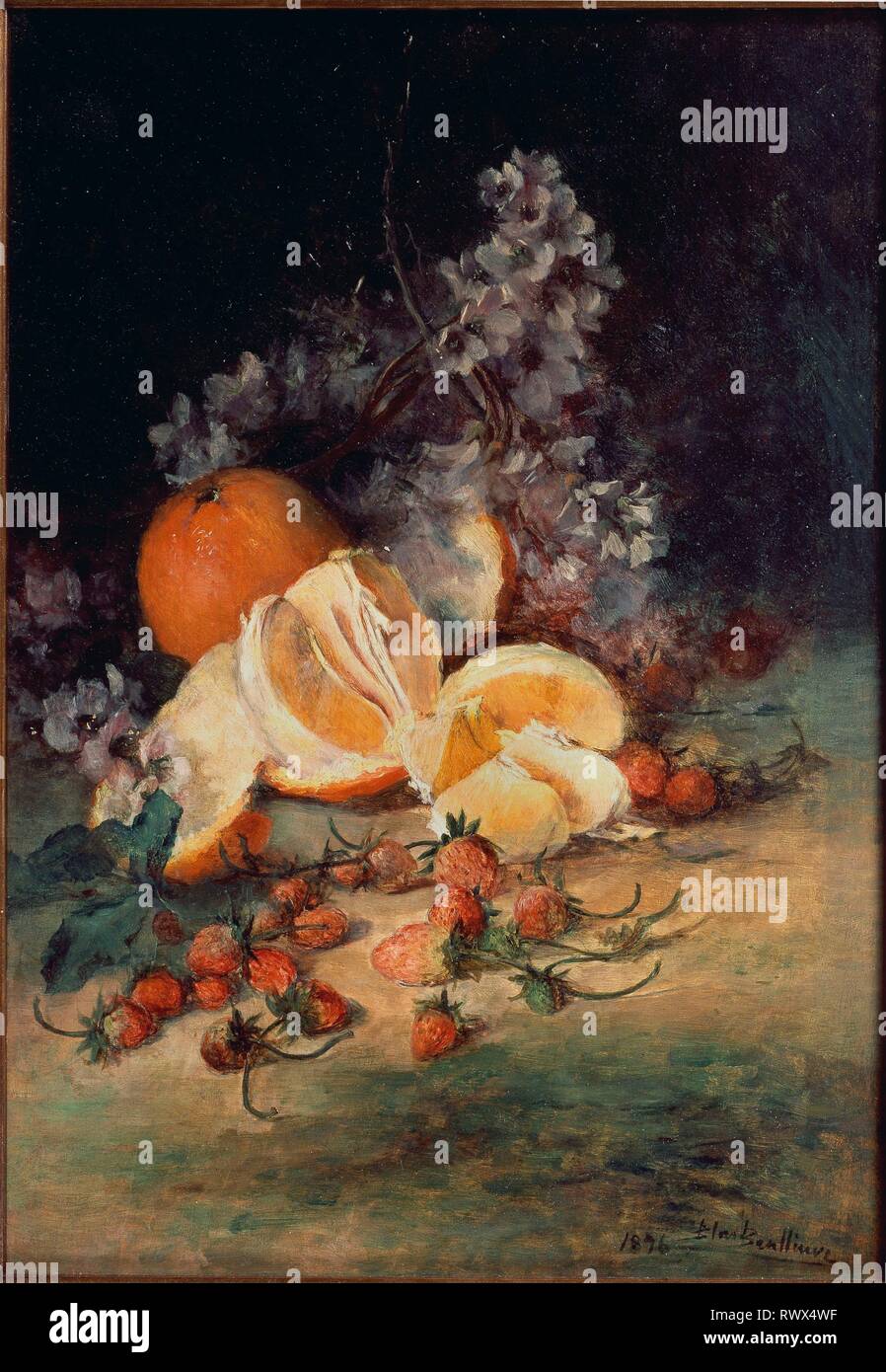 Blas Benlliure y Gil / 'Still Life', 1876, Oil on panel. Stock Photo