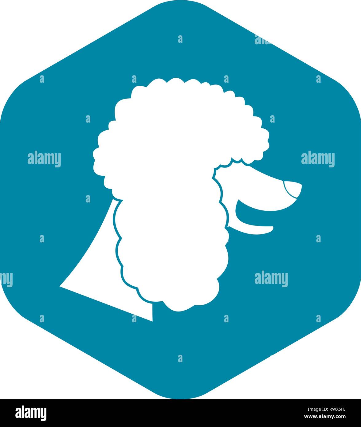 Poodle dog icon, simple style Stock Vector Image & Art - Alamy