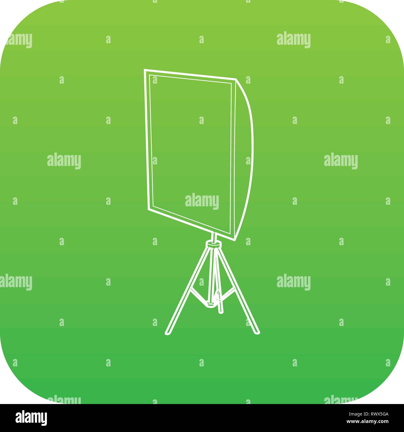 Softbox icon green vector Stock Vector