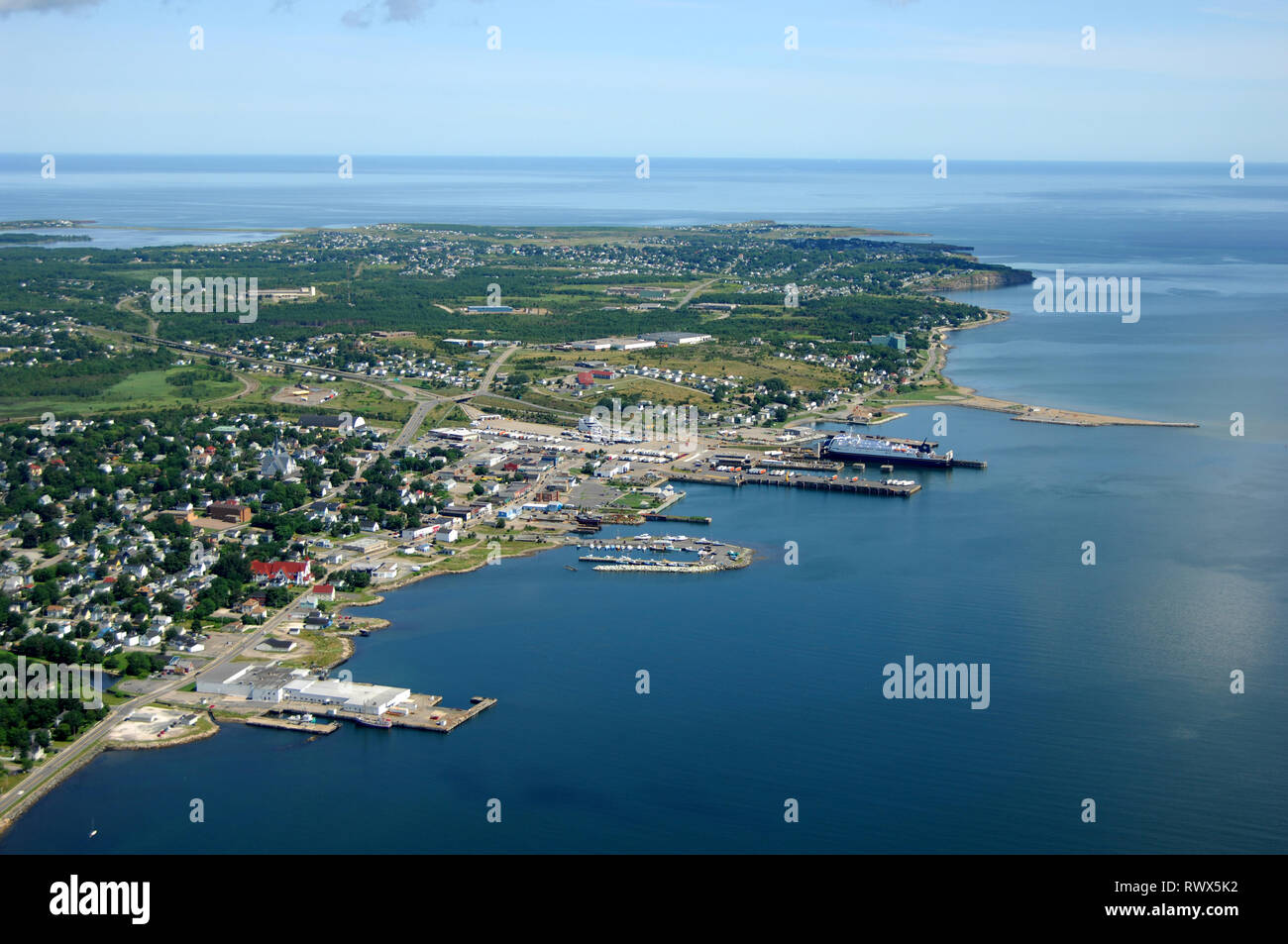 aerial, harbour, North Sydney, Nova Scotia Stock Photo Alamy