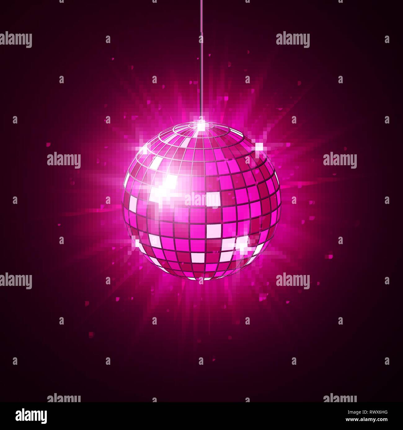 abstract pink disco ball background Stock Photo - Alamy