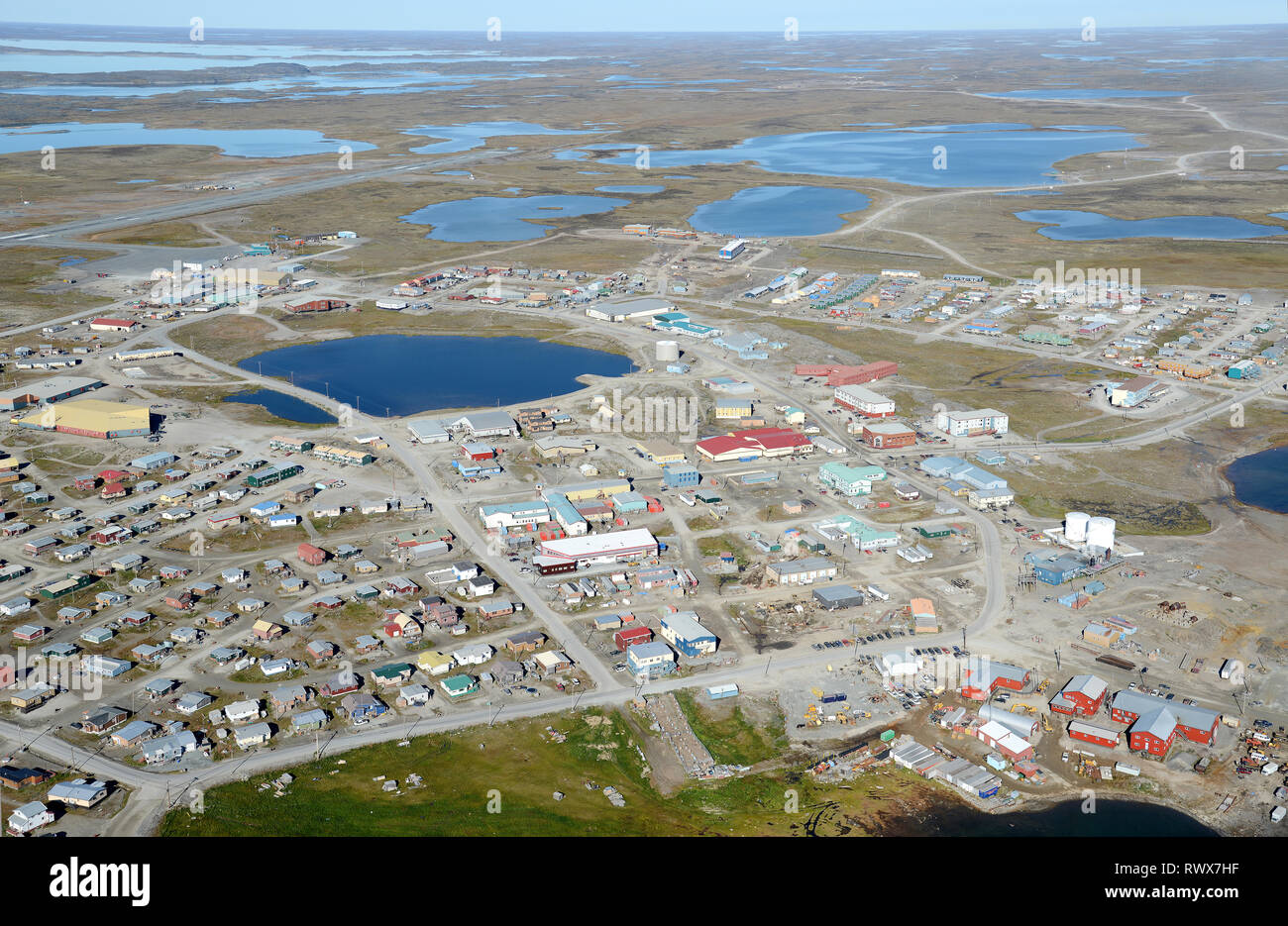 aerial, Rankin Inlet, Nunavut Stock Photo Alamy