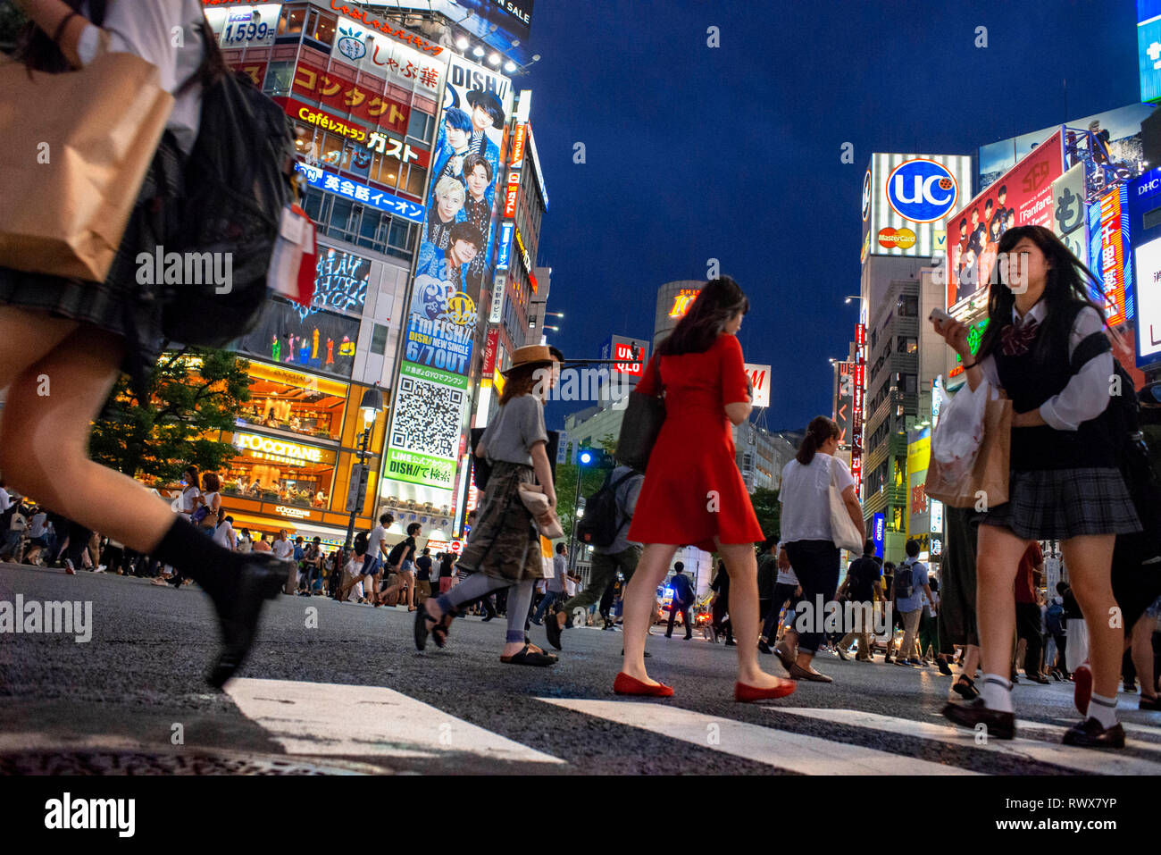 The Shibuya District In Tokyo Shibuya Is Popular District In Tokyo For His Pedestrian Cross Shibuya Tokyo Pedestrians Cross Shibuya Crossing One Stock Photo Alamy
