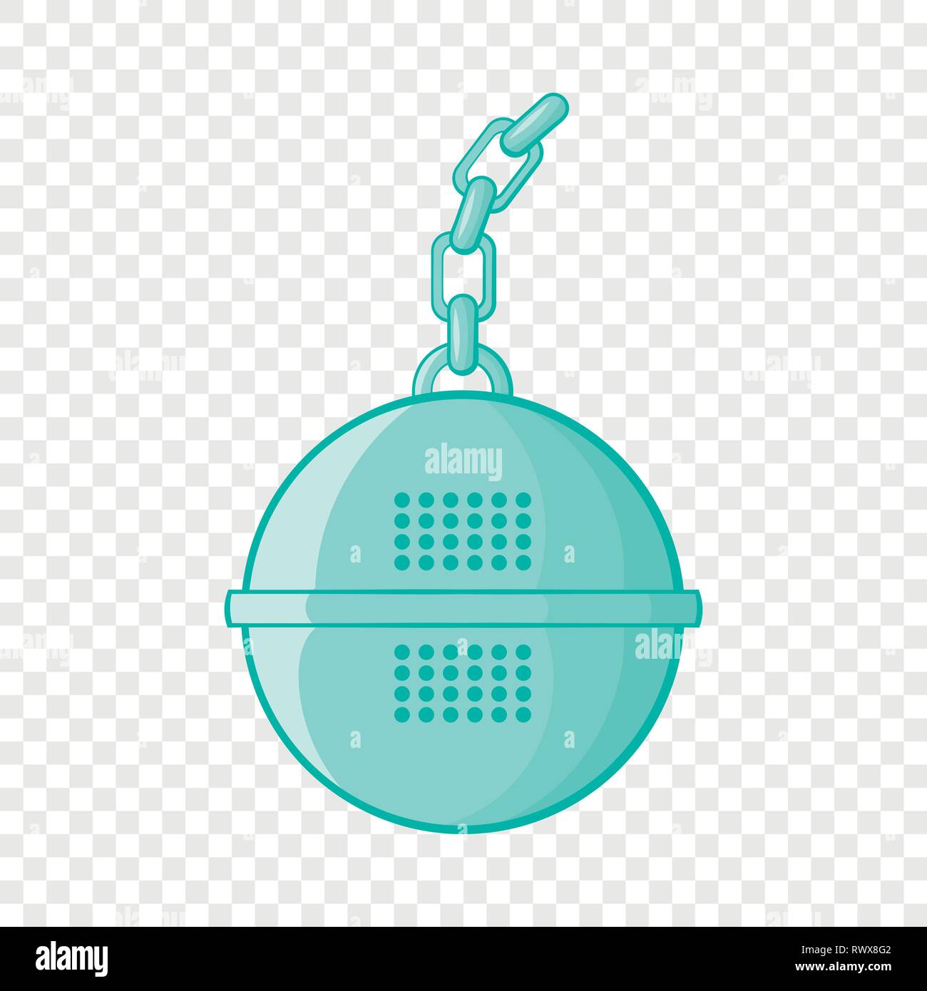 Steel strainer icon, cartoon style Stock Vector