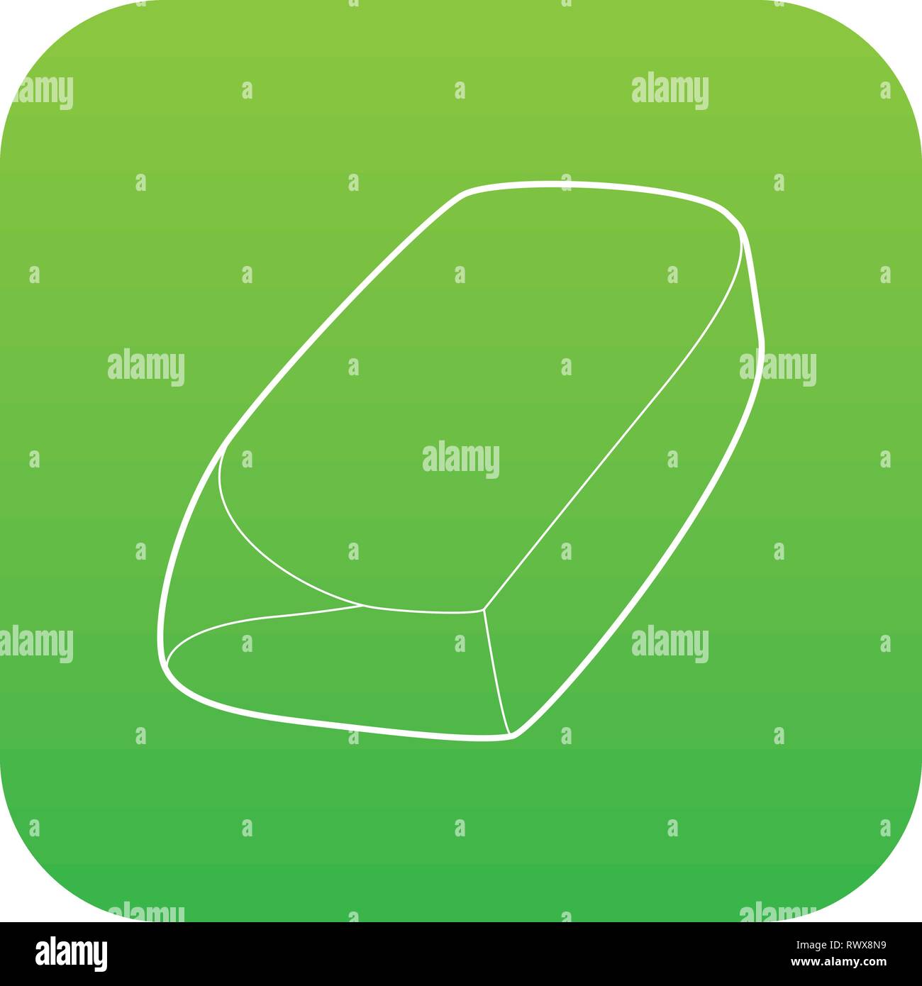 Eraser Icon Green Vector Stock Vector Image Art Alamy