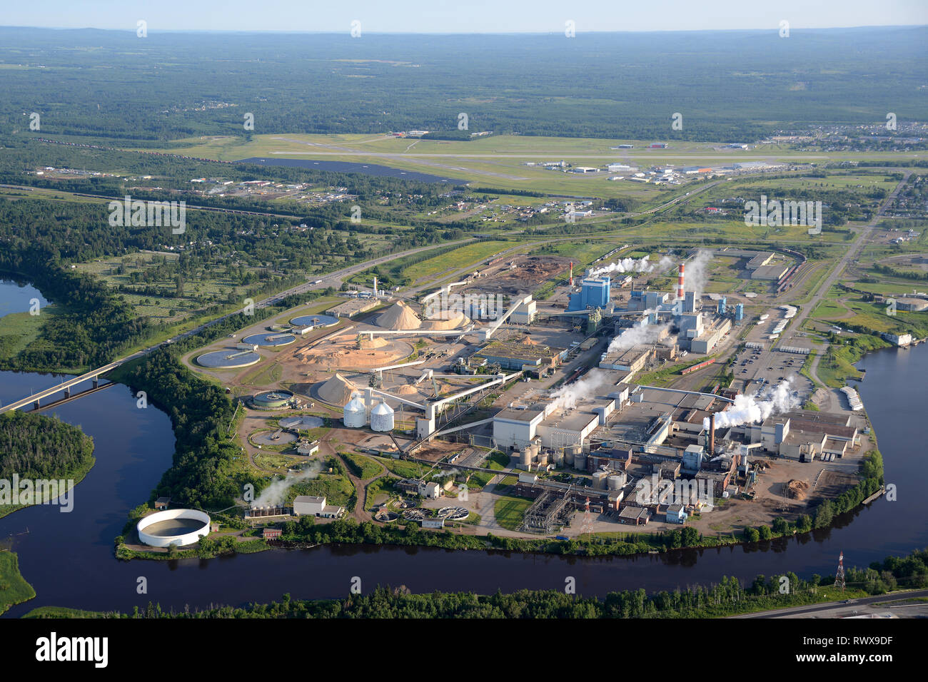 aerial, Resolute Forest Products, Thunder Bay, Ontario Stock Photo Alamy