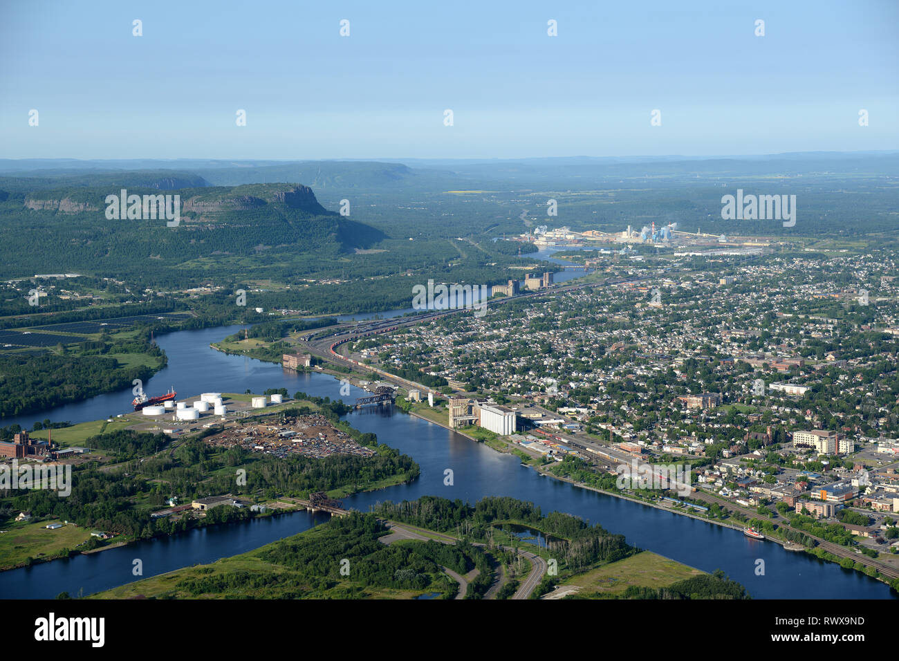 aerial, Thunder Bay, Ontario Stock Photo