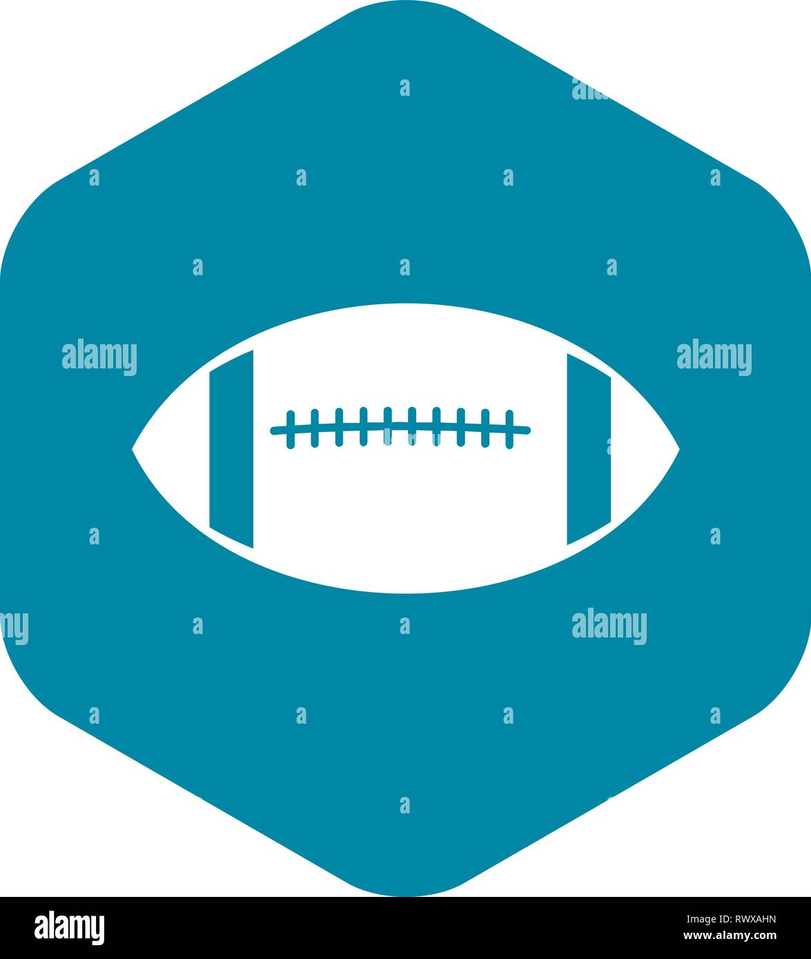 Rugby ball icon, simple style Stock Vector Image & Art - Alamy