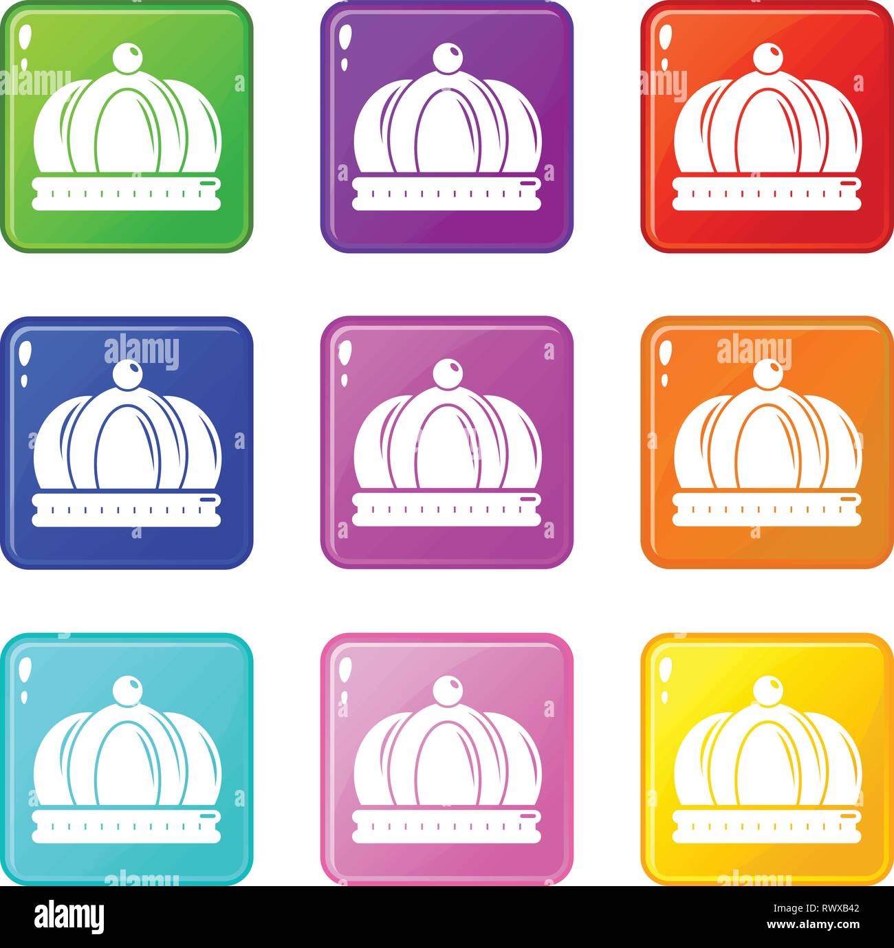 Empire crown icons set 9 color collection Stock Vector Image & Art - Alamy