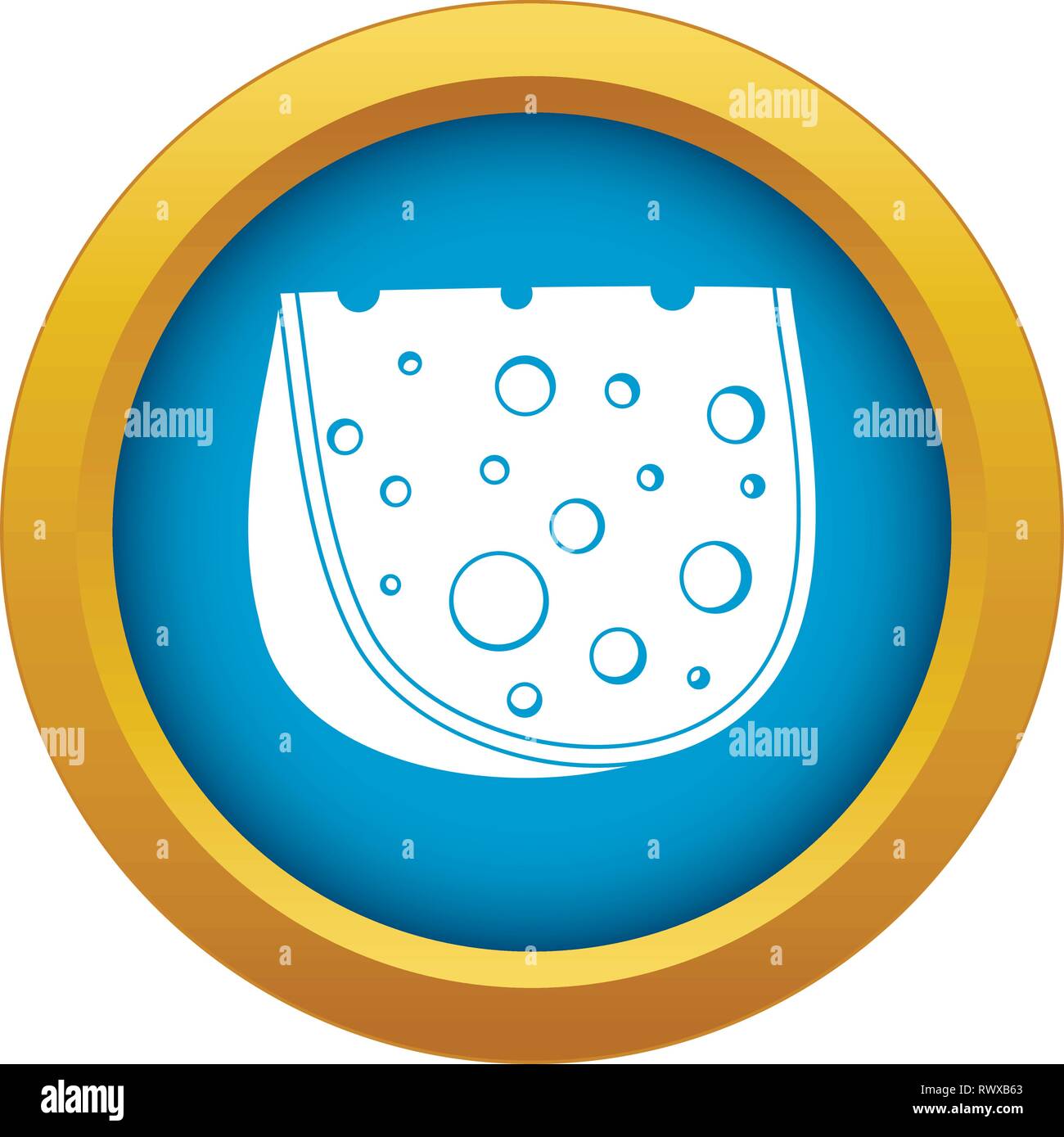 Cheese icon blue vector isolated Stock Vector Image & Art - Alamy