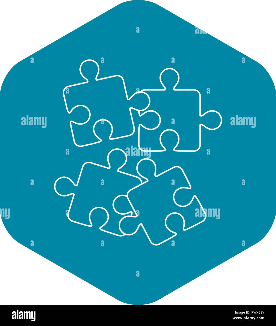 Jigsaw puzzles icon, outline style Stock Vector Image & Art - Alamy