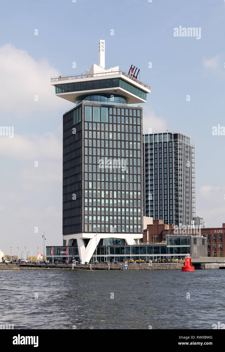 AMSTERDAM, NETHERLANDS - APRIL 20, 2017: EYE Film Institute Netherlands is located in Amsterdam in the Netherlands. It includes a cinematography museu Stock Photo