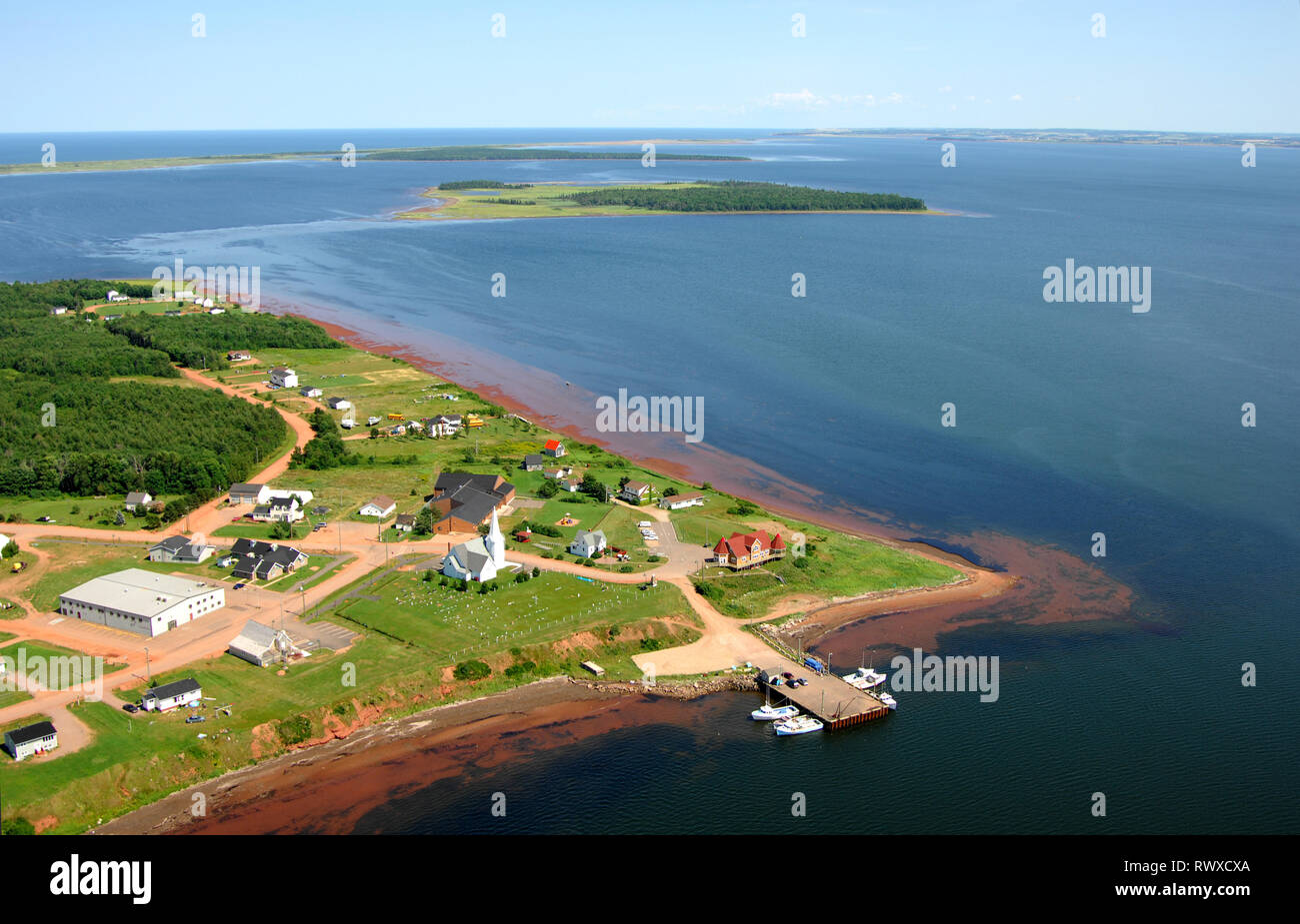 aerial, Lennox Island, PEI Stock Photo Alamy