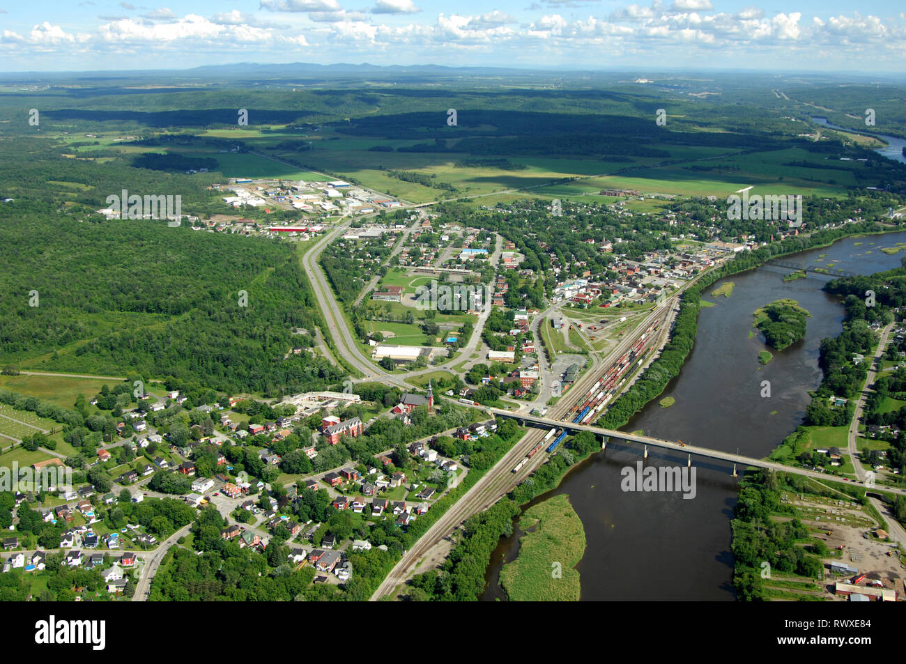 aerial, Richmond, Québec Stock Photo Alamy