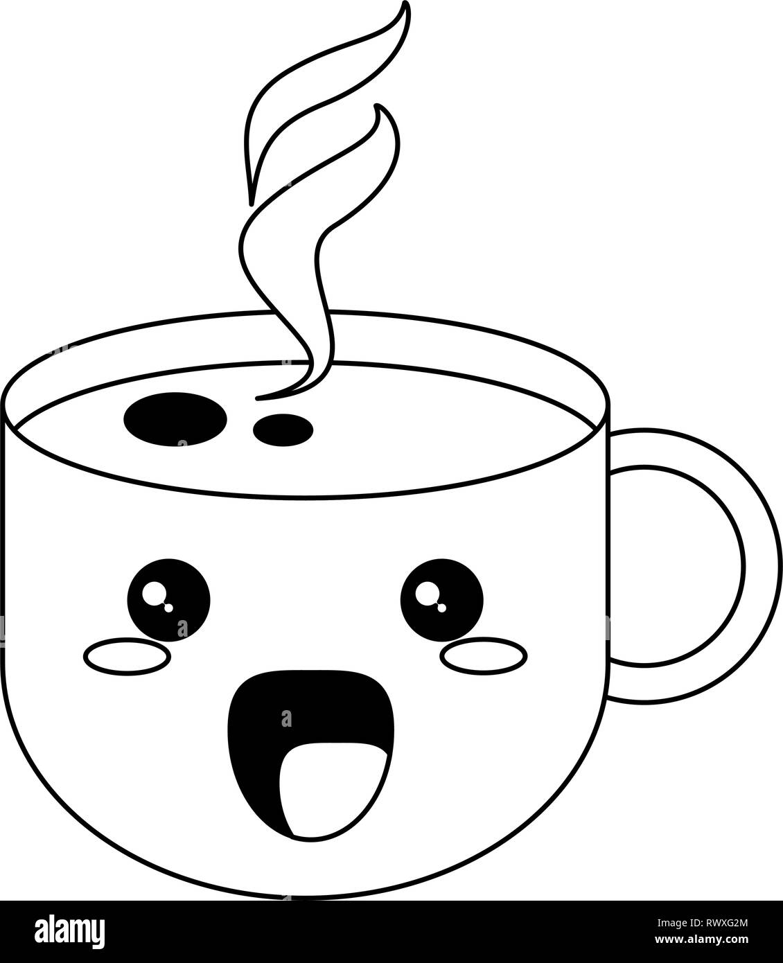 https://c8.alamy.com/comp/RWXG2M/hot-coffee-cup-symbol-kawaii-cartoon-in-black-and-white-RWXG2M.jpg