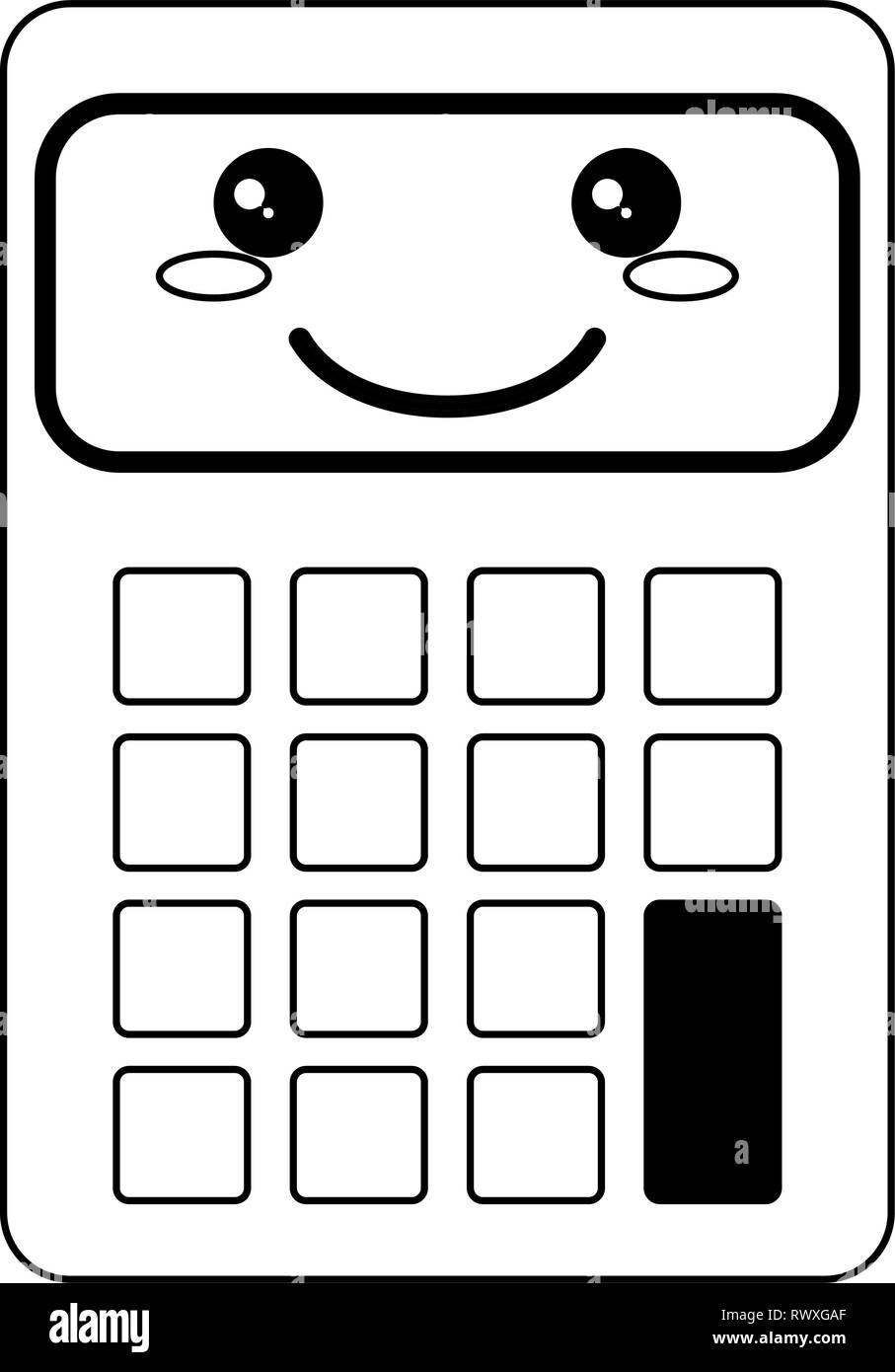 calculator clip art black and white