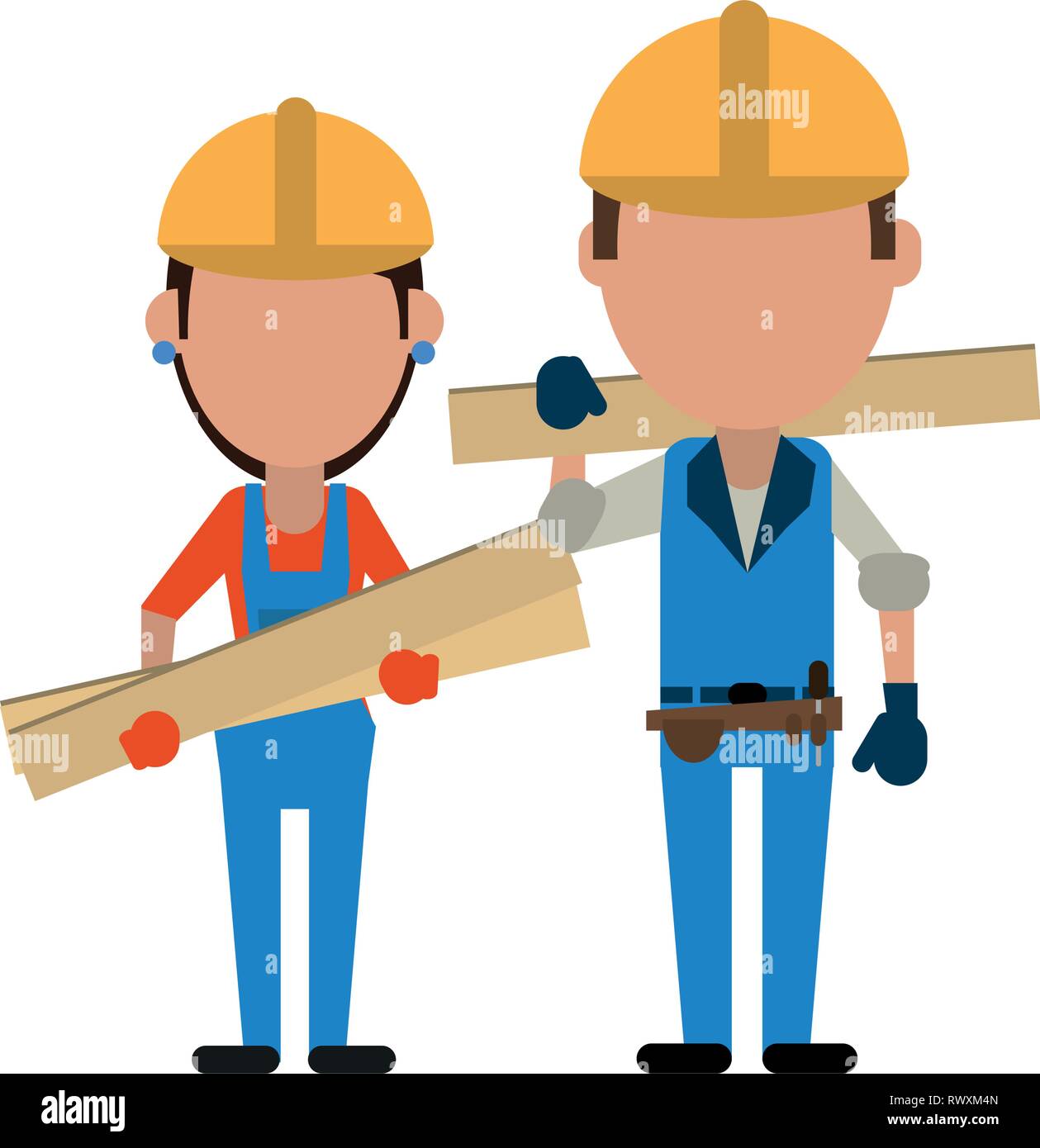 Construction workers avatars Stock Vector Image & Art - Alamy