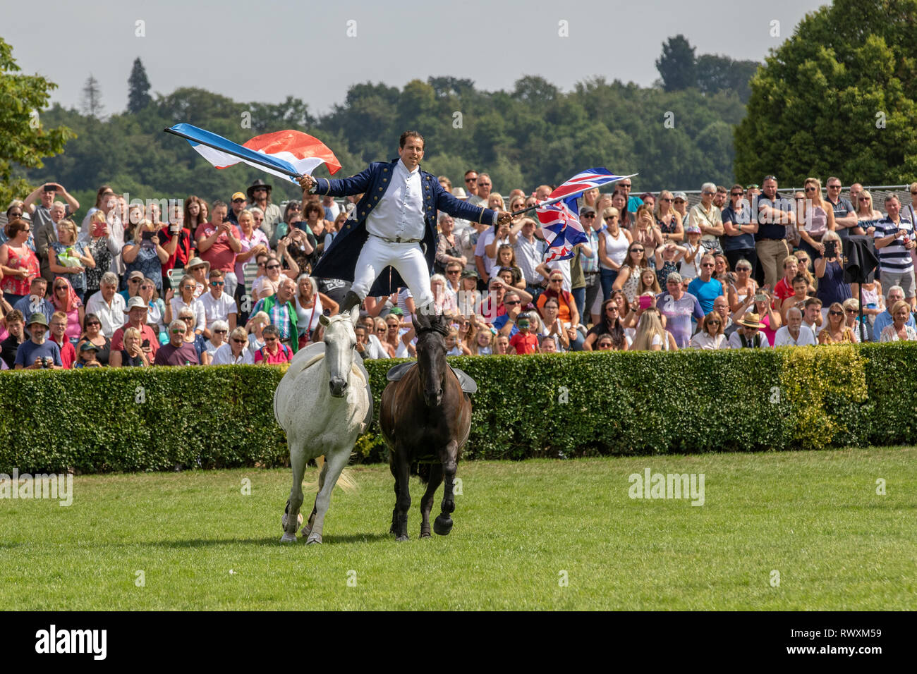 Harrogate, North Yorkshire, UK - July 12th, 2018: French horse trainer