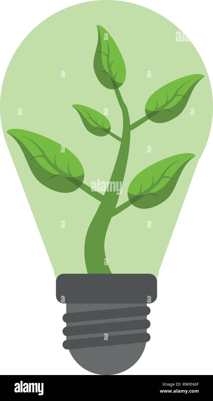 eco green energy bulb light plant Stock Vector Image & Art - Alamy
