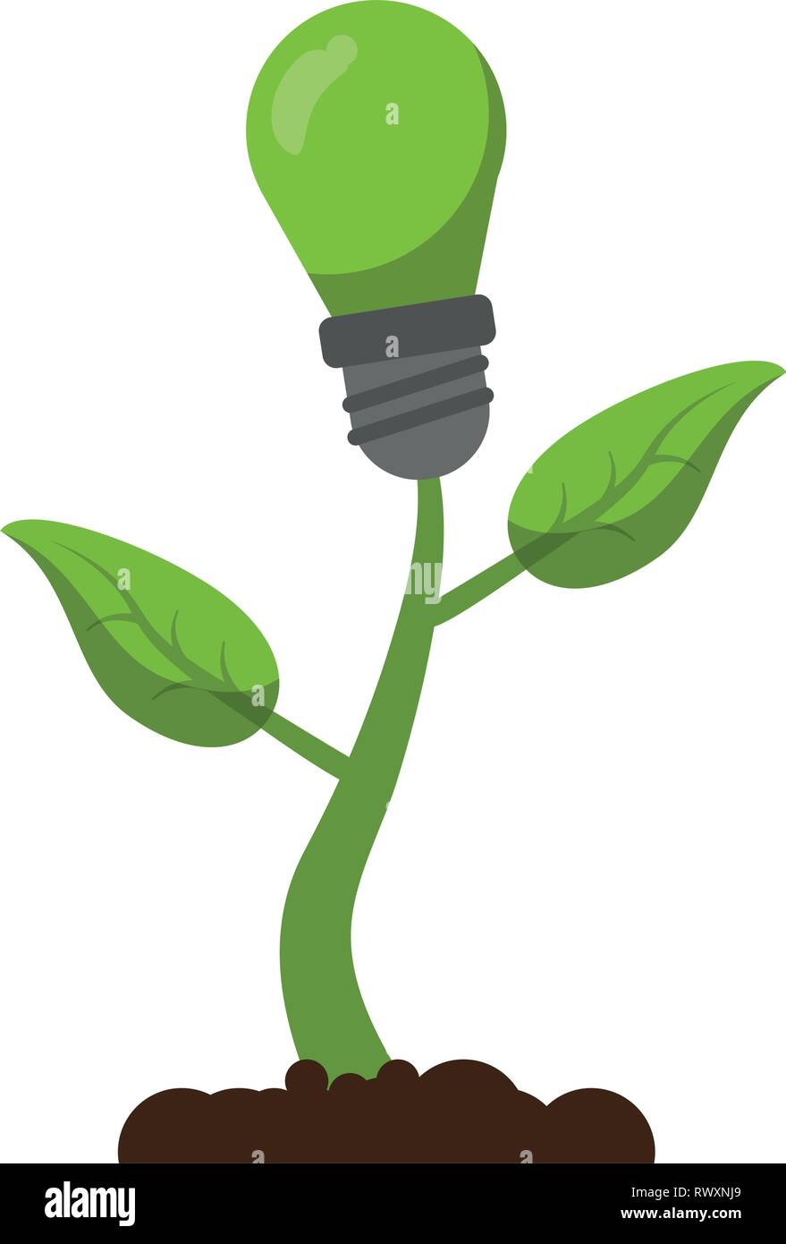 eco green energy bulb light plant Stock Vector Image & Art - Alamy