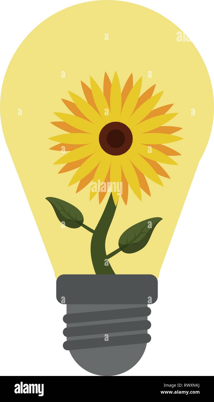 bulb light sunflower symbol Stock Vector Image & Art Alamy