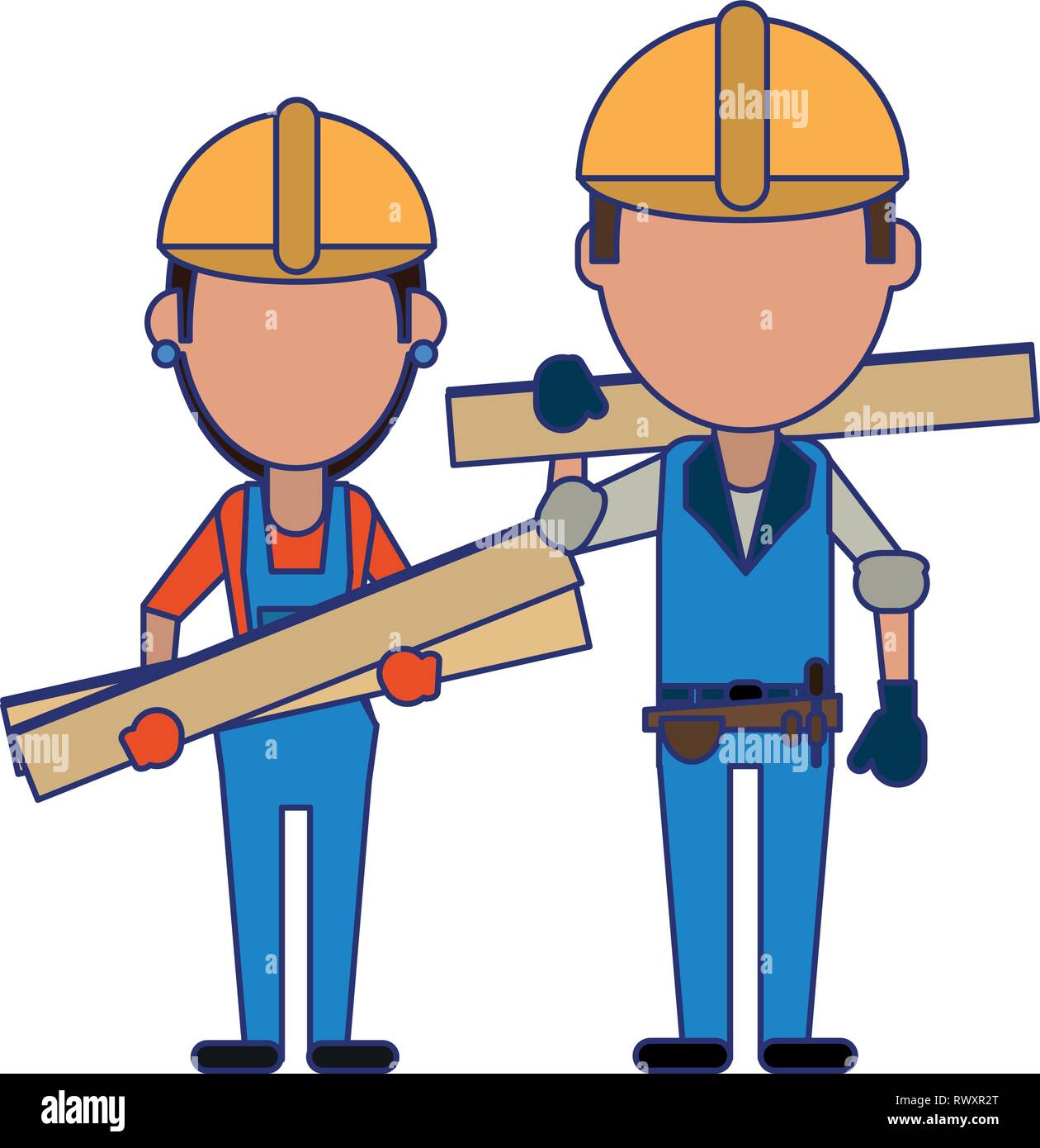 Construction workers avatars Stock Vector Image & Art - Alamy