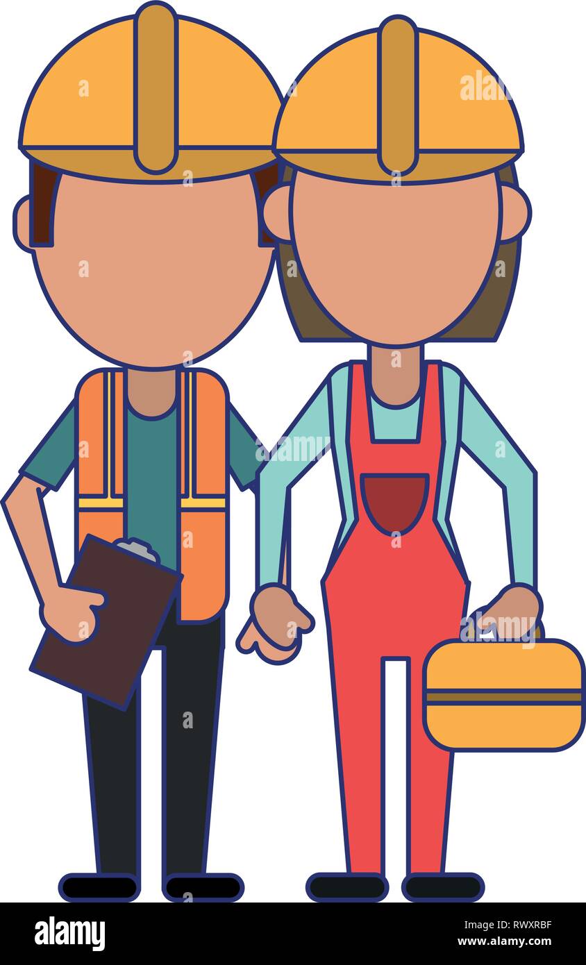 Construction workers avatars Stock Vector Image & Art - Alamy