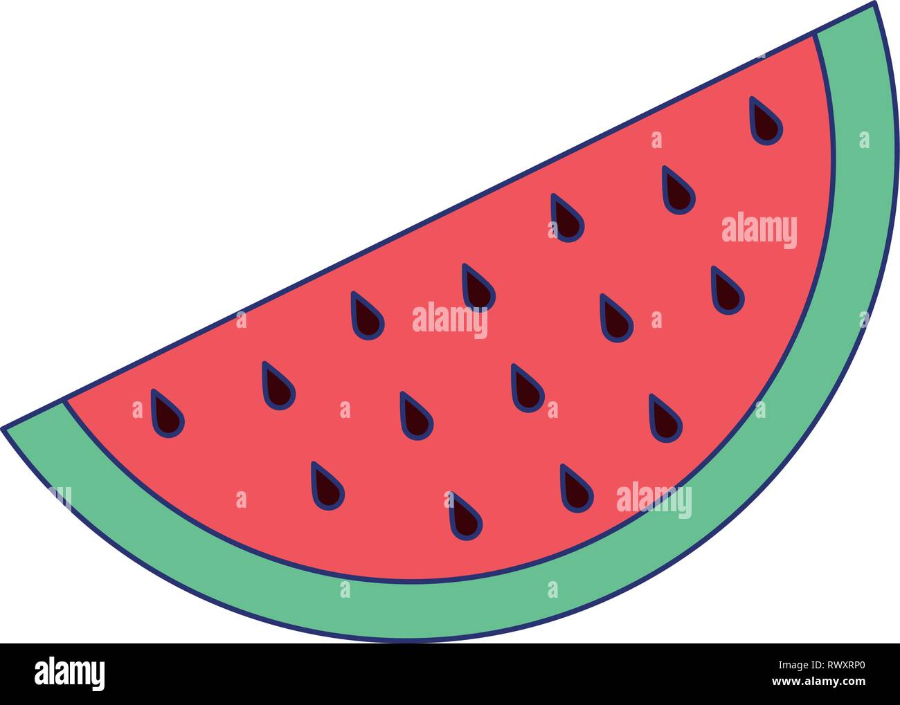 watermelon slices fruit Stock Vector Image & Art - Alamy