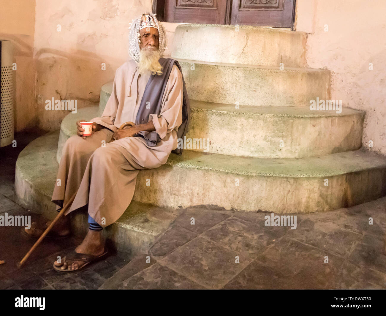 Arabian pensioner Stock Photo