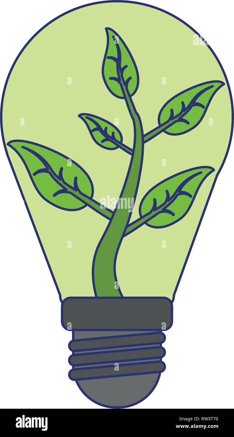 eco green energy bulb light plant Stock Vector Image & Art - Alamy