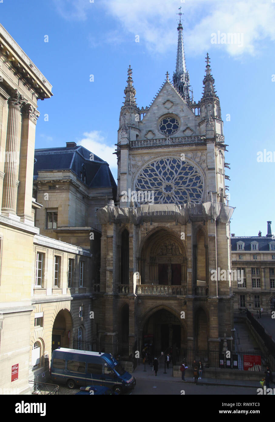 Exterior of the Sainte Chapelle in Paris, France Stock Photo
