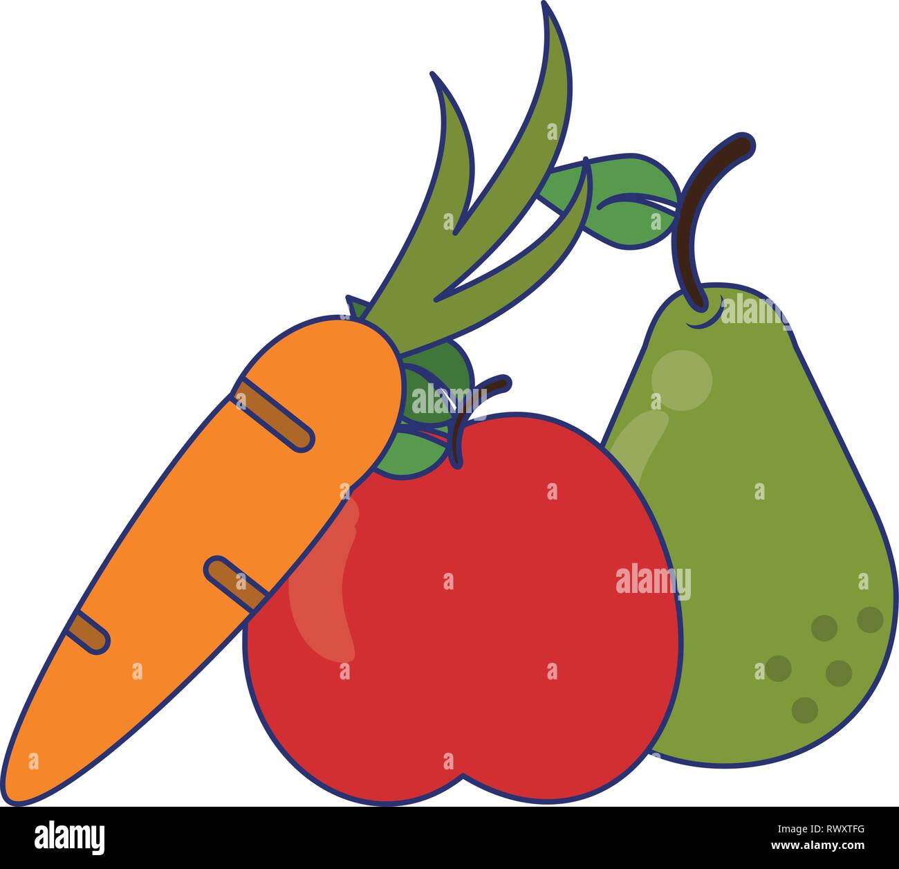 vegetables and fruits Stock Vector Image & Art - Alamy