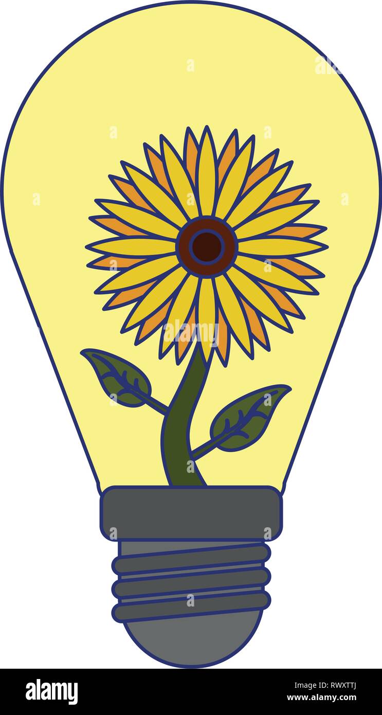 bulb light sunflower symbol Stock Vector Image & Art Alamy