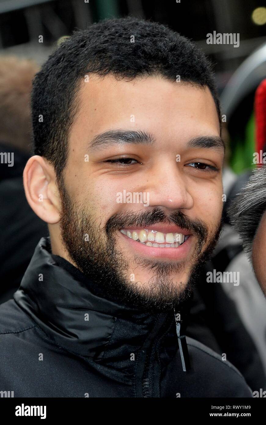 Justice Smith out and about for AOL Build Series Celebrity Candids - THU, , new, NY March 7, 2019. Photo By: Kristin Callahan/Everett Collection Stock Photo