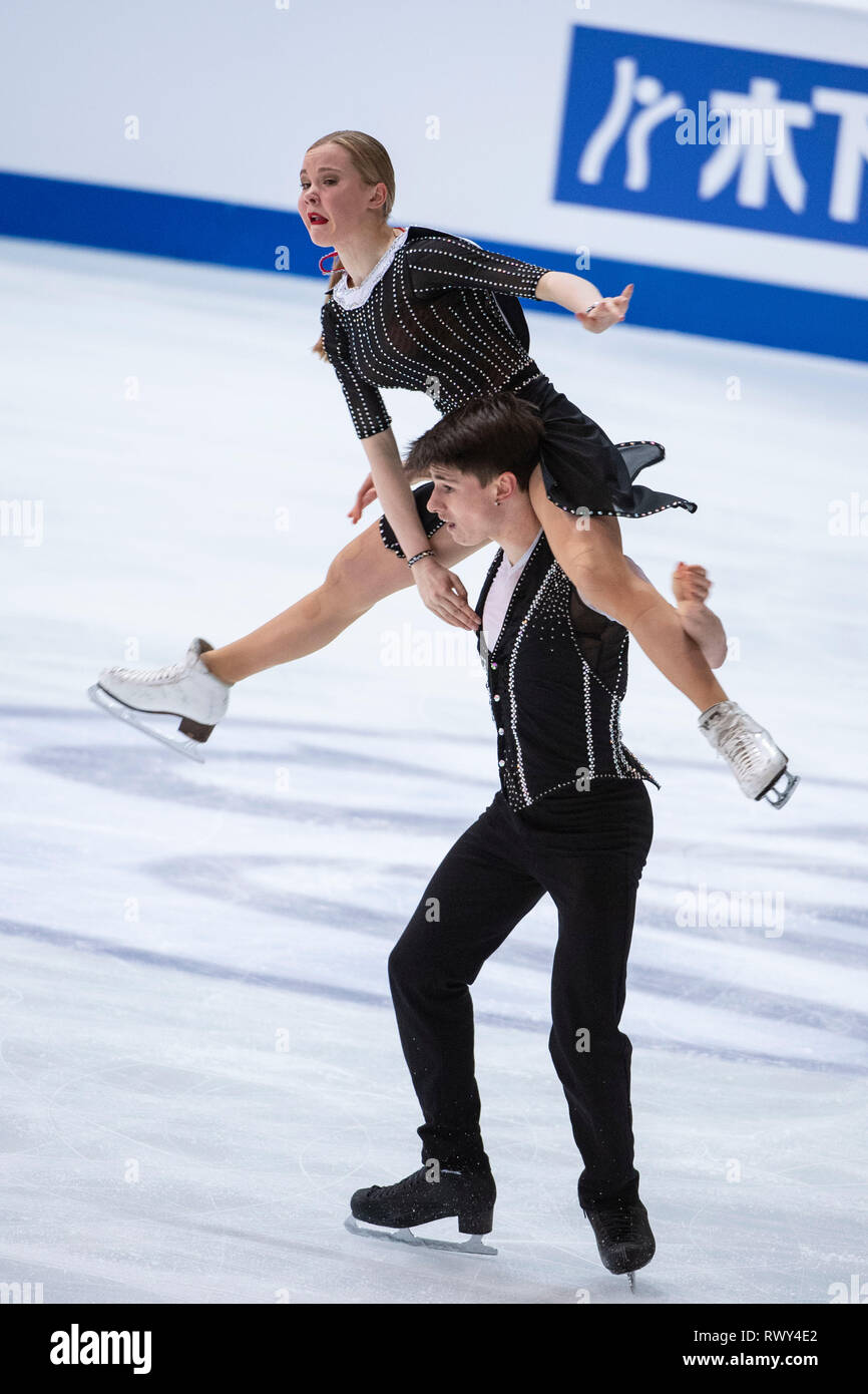 Loicia Demougeot/Theo Le Mercier of France during the ISU World Junior
