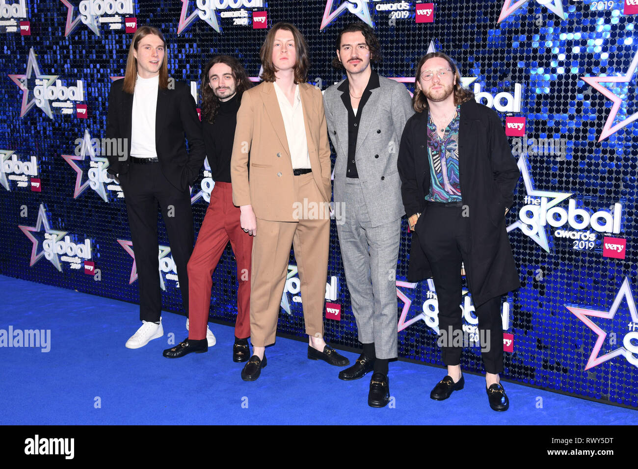 London, UK. 07th Mar, 2019. LONDON, UK. March 07, 2019: Blossoms arriving for the Global Awards 2019 at the Hammersmith Apollo, London. Picture: Steve Vas/Featureflash Credit: Paul Smith/Alamy Live News Stock Photo