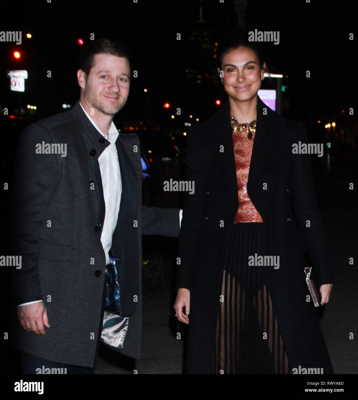 New York, NY, USA. 07th Mar, 2019. Benjamin McKenzie, Morena Baccarin, arriving to Bravo's premiere of Project Runway at Vandal in New York City on March 07, 2019. Credit: Rw/Media Punch/Alamy Live News Stock Photo