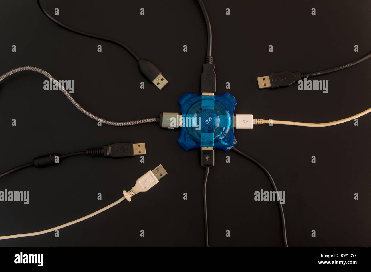 USB Hub Seperate the USB equipment connection Stock Photo - Alamy