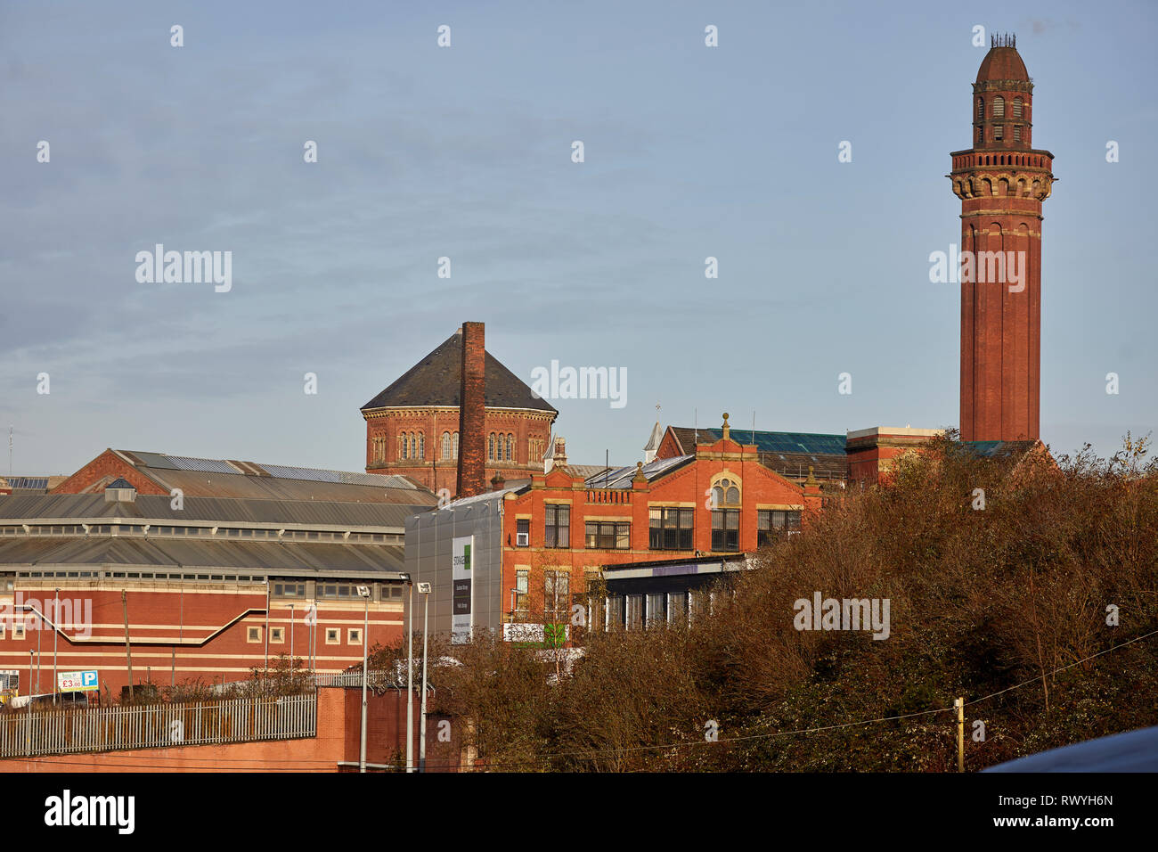 Grade II listed HMP Her majesty's Prison high-security men's prison referred to as Strangeways designed by Alfred Waterhouse, Stock Photo