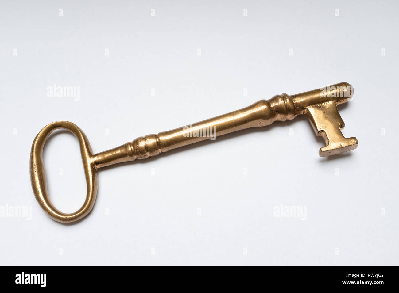 Antique brass key Stock Photo Alamy