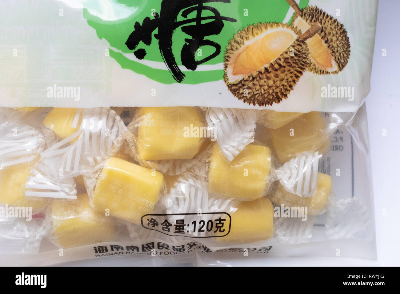 Chinese durian candy Stock Photo