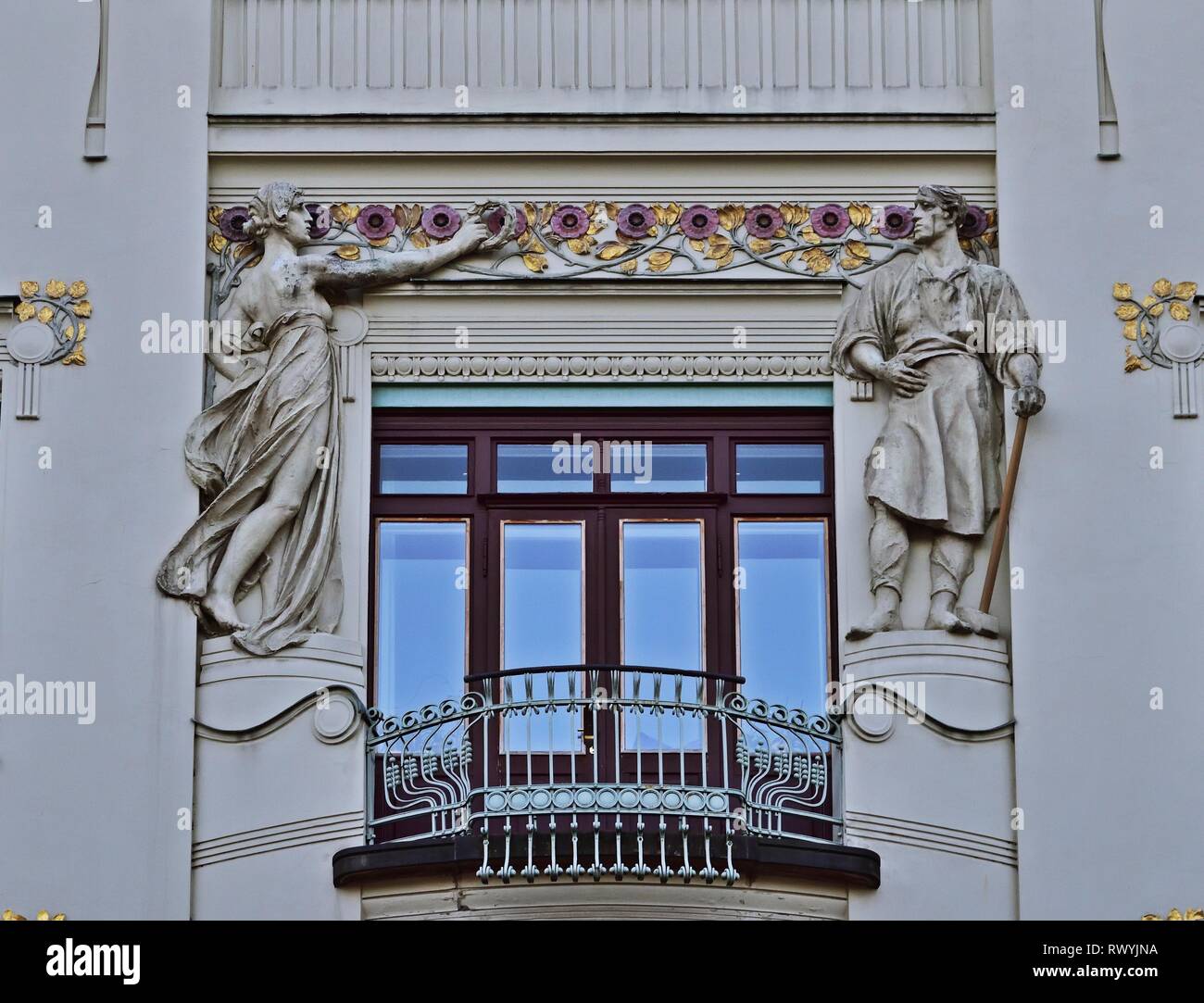 Prague art nouveau architecture hi-res stock photography and images - Alamy