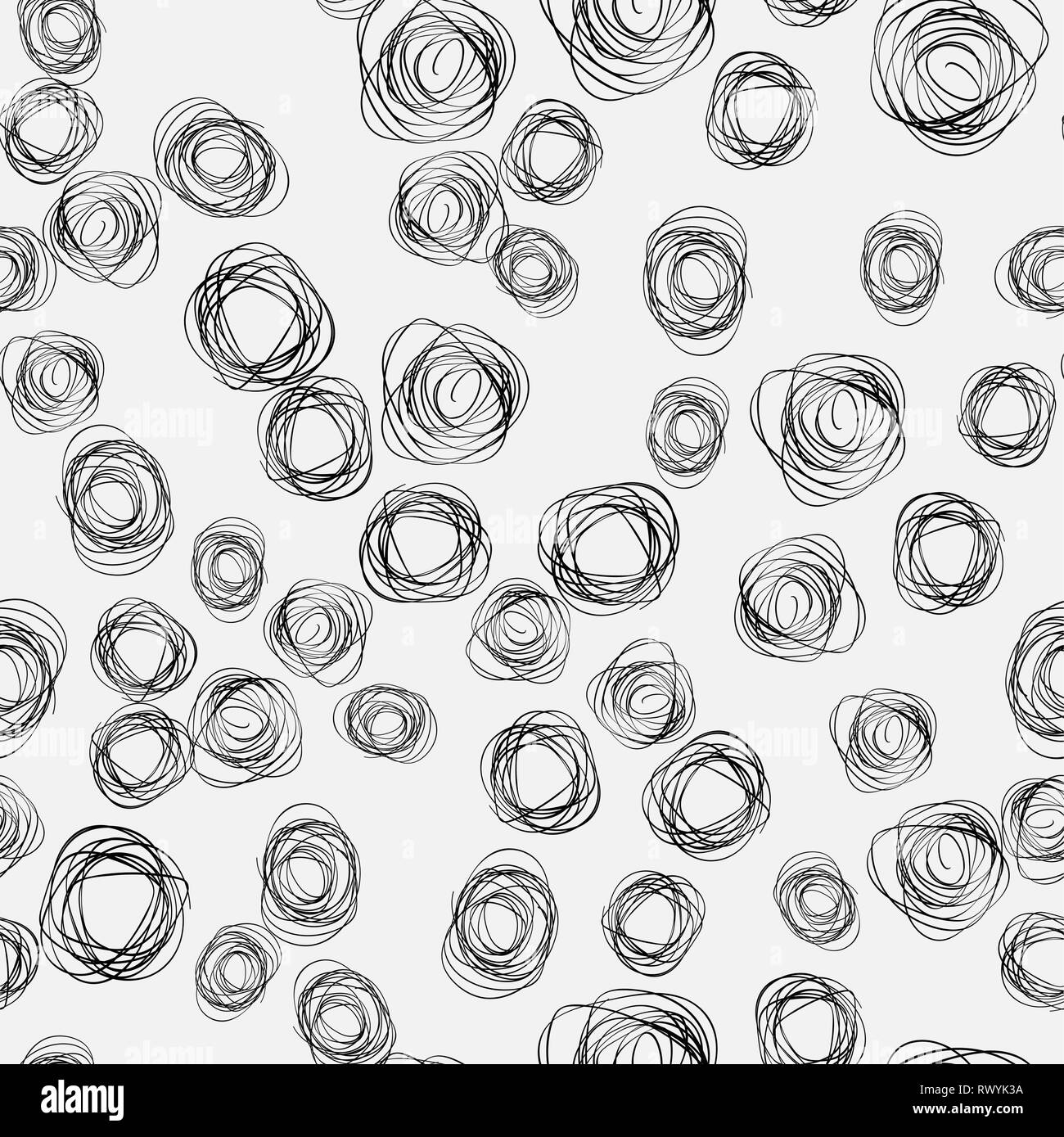 Hatching Pattern Circle Abstract geometric seamless pattern with scribbles circle. hatching ...