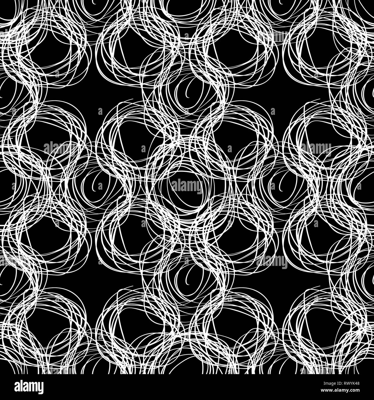 Vector seamless pattern. Casual texture with hand drawn circles. 10 eps ...