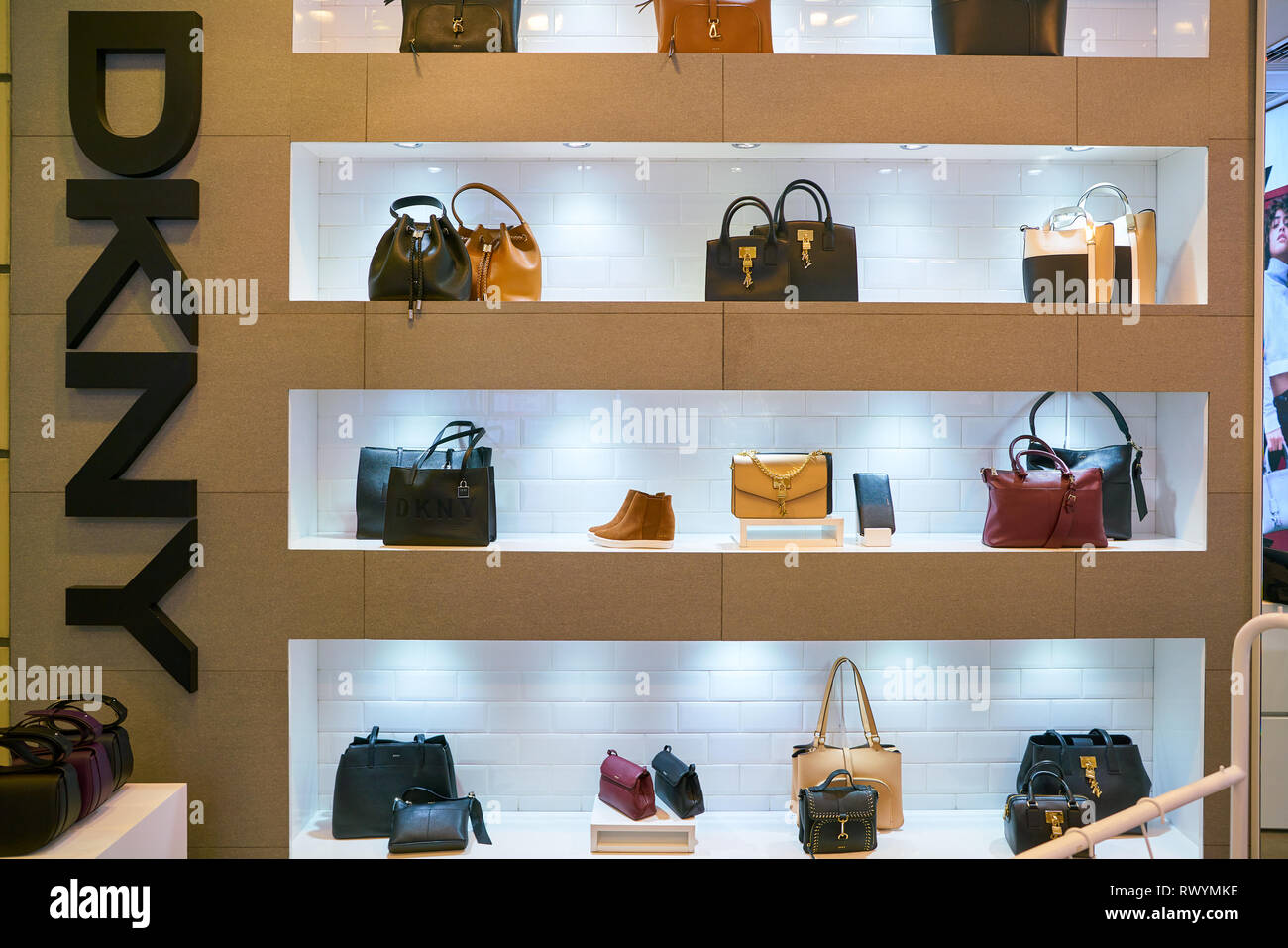 MOSCOW, RUSSIA - CIRCA SEPTEMBER, 2018: bags on display at DKNY shop in  Moscow Stock Photo - Alamy