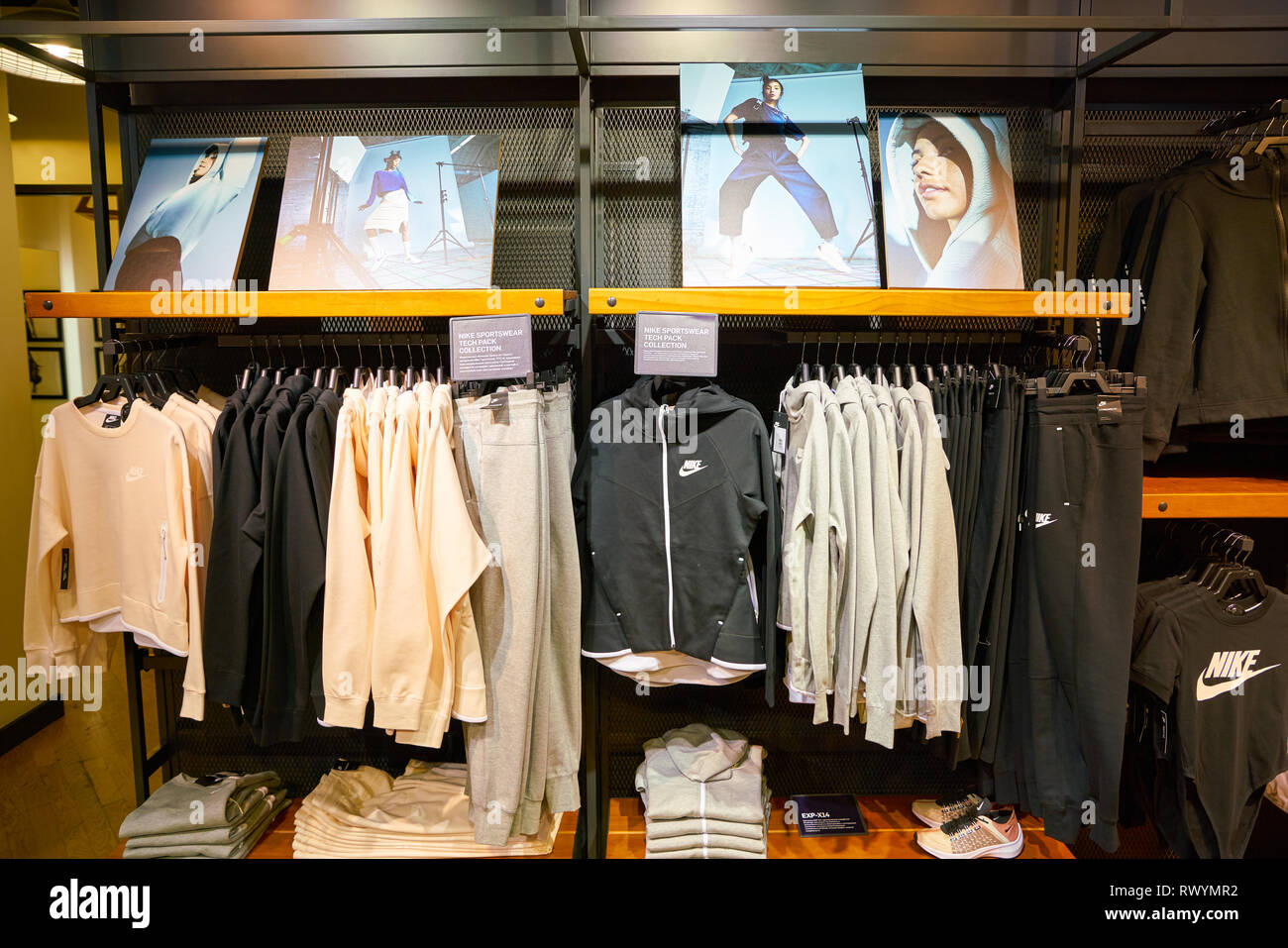MOSCOW, RUSSIA - CIRCA SEPTEMBER, 2018: interior shot of Nike store in  Moscow Stock Photo - Alamy