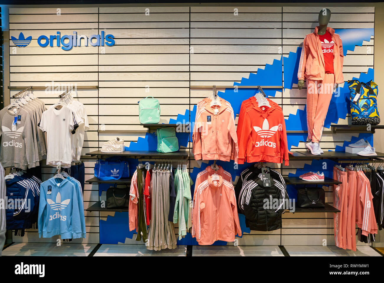 MOSCOW, RUSSIA - CIRCA SEPTEMBER, 2018: interior shot of Adidas store in  Moscow Stock Photo - Alamy